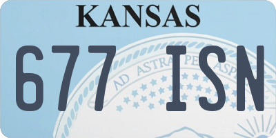 KS license plate 677ISN