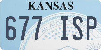 KS license plate 677ISP