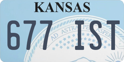 KS license plate 677IST
