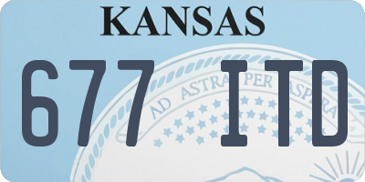 KS license plate 677ITD