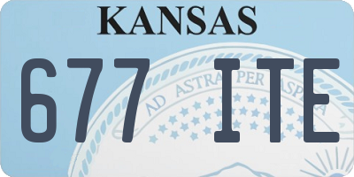 KS license plate 677ITE