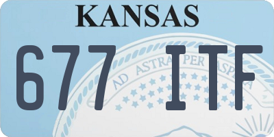 KS license plate 677ITF