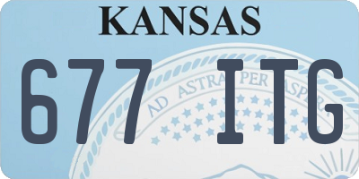 KS license plate 677ITG
