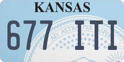 KS license plate 677ITI