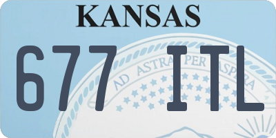 KS license plate 677ITL