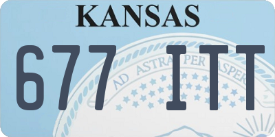KS license plate 677ITT