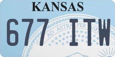 KS license plate 677ITW