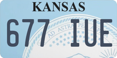 KS license plate 677IUE