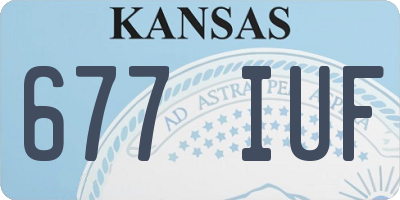 KS license plate 677IUF