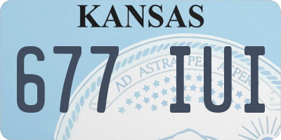 KS license plate 677IUI
