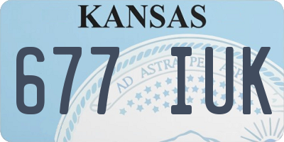 KS license plate 677IUK