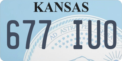 KS license plate 677IUO