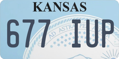 KS license plate 677IUP