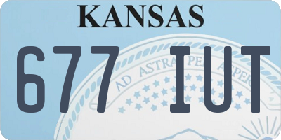 KS license plate 677IUT