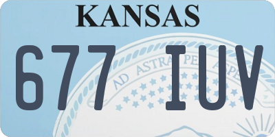 KS license plate 677IUV
