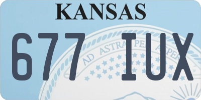 KS license plate 677IUX