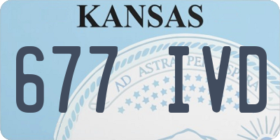 KS license plate 677IVD