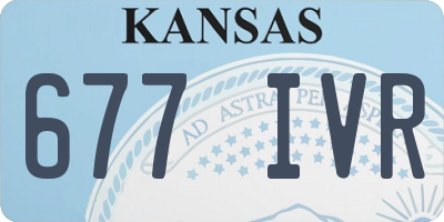 KS license plate 677IVR