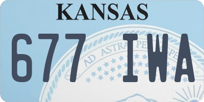 KS license plate 677IWA