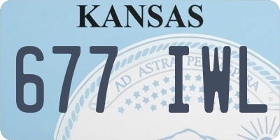 KS license plate 677IWL