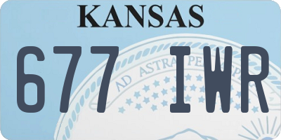 KS license plate 677IWR