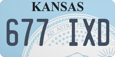 KS license plate 677IXD