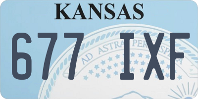 KS license plate 677IXF