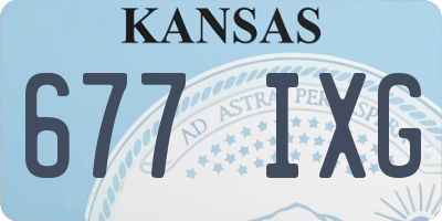 KS license plate 677IXG