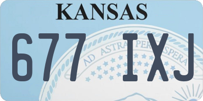 KS license plate 677IXJ