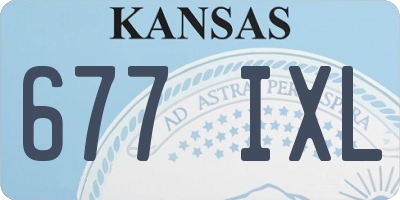 KS license plate 677IXL