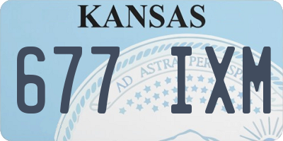 KS license plate 677IXM