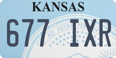 KS license plate 677IXR