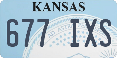 KS license plate 677IXS