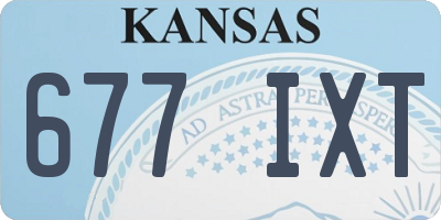 KS license plate 677IXT