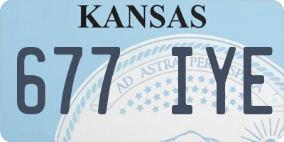 KS license plate 677IYE