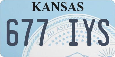 KS license plate 677IYS