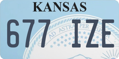 KS license plate 677IZE