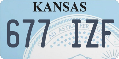 KS license plate 677IZF