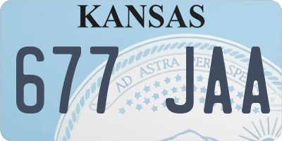 KS license plate 677JAA
