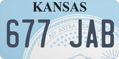 KS license plate 677JAB