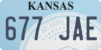 KS license plate 677JAE
