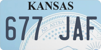 KS license plate 677JAF