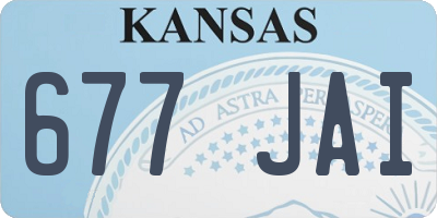 KS license plate 677JAI