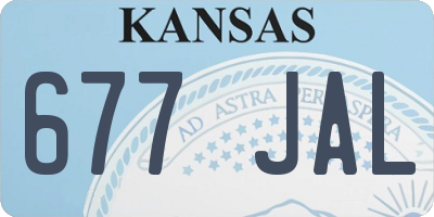 KS license plate 677JAL