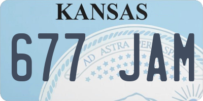 KS license plate 677JAM