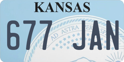 KS license plate 677JAN