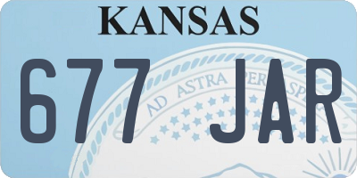 KS license plate 677JAR