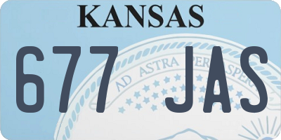KS license plate 677JAS