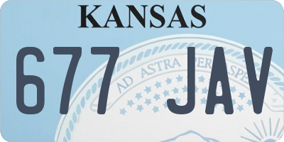 KS license plate 677JAV