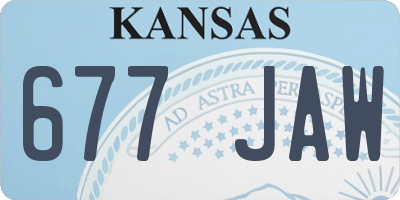 KS license plate 677JAW